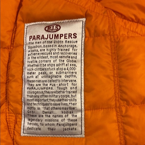 Parajamper Orange Quilted Puffer Vest size large - Picture 6 of 8
